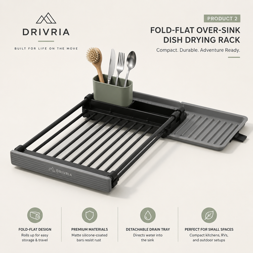 Drivria FoldFlat Over-Sink Drying Rack