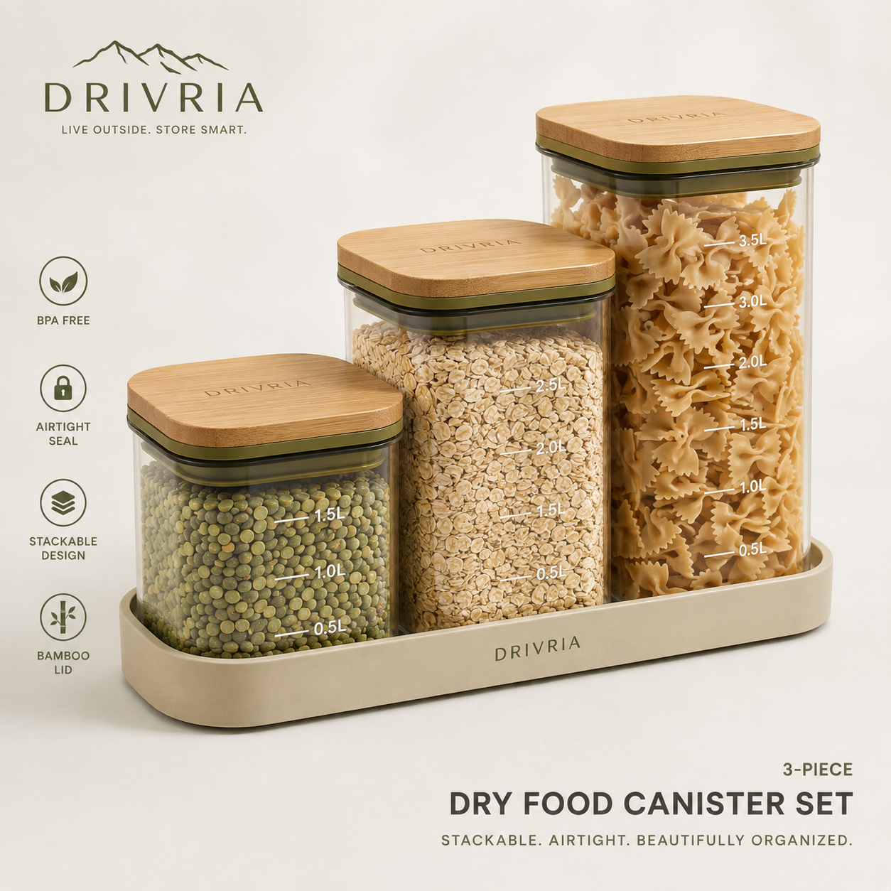 Drivria DryStore Food Canister Set